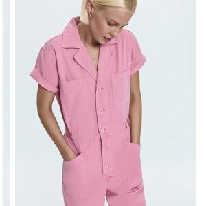 Pistola Blush Pink Collared Jumpsuit